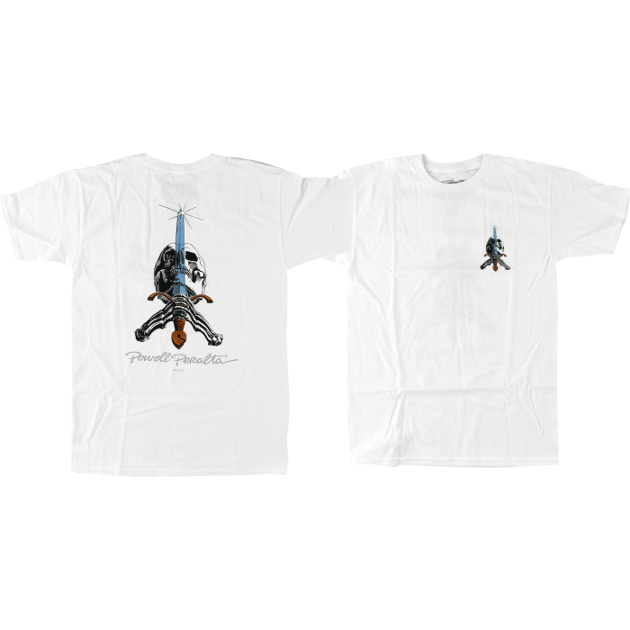 POWELL PERALTA SKULL & SWORD SS XXL-T SHIRT WHITE | THE EMG OUTLET